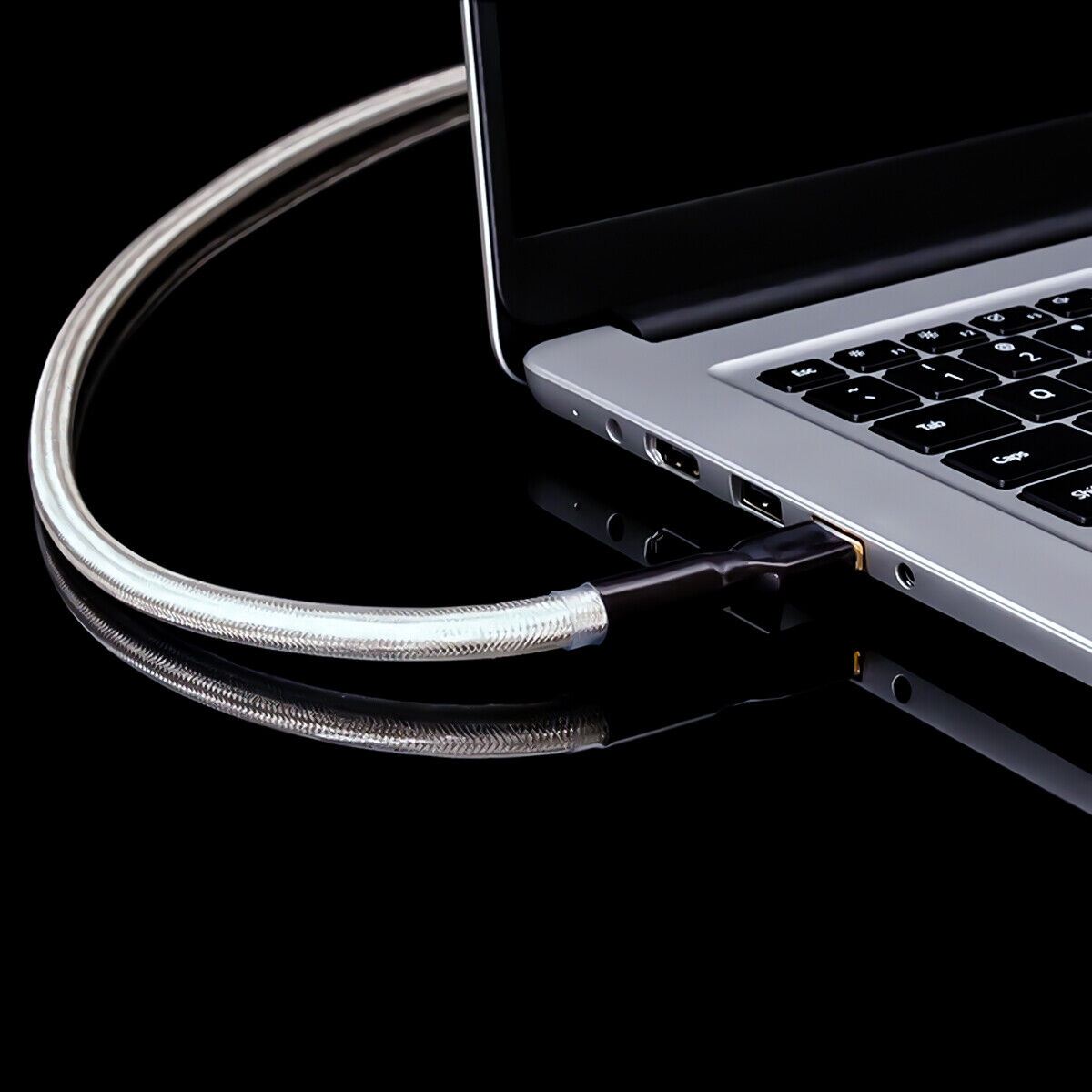 QED Silverplated Hifi usb Cable High Quality 6N OCC Type AB DAC Data