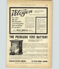 1899 PAPER AD Vintage Medical Devise Doctor Peerless Automatic Electric Battery