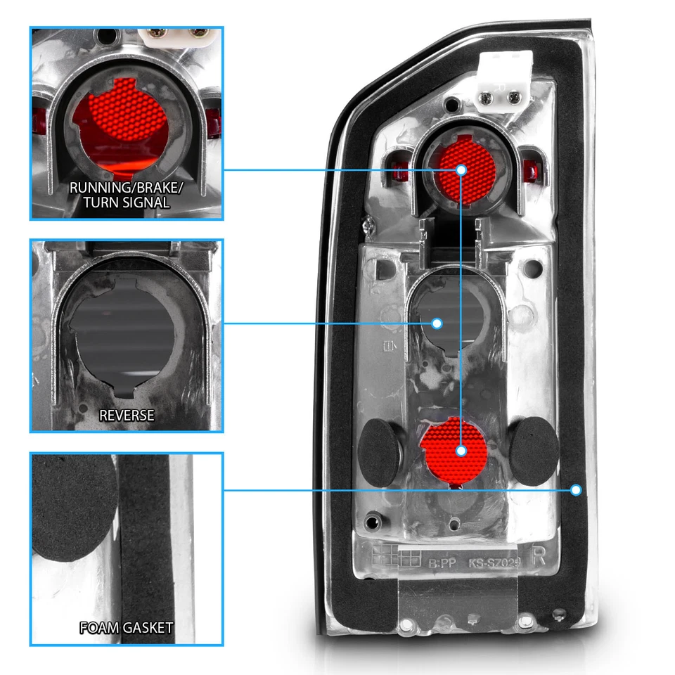 1988-1998 For Suzuki Vitara/Sidekick/Geo Altezza Style Black Brake Tail Lights Foto 3 de 4