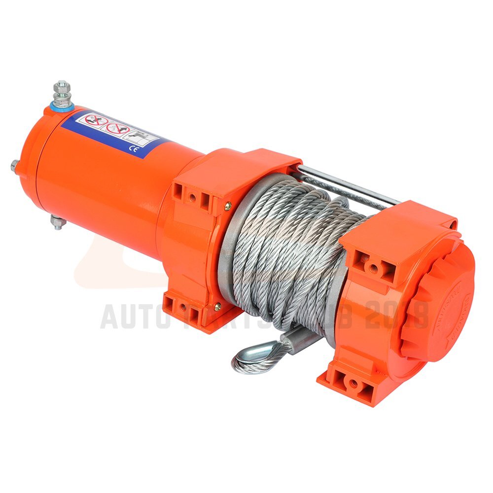 Electric Recovery Winch Towing 3500LBS Truck Trailer SUV Steel Cable