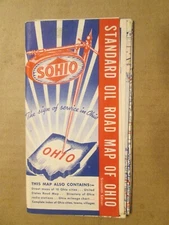SOHIO Standard Oil Road Map of Ohio 1938