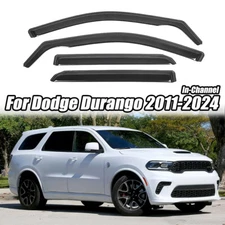 In-Channel For Dodge Durango 2011-2025 Rain Guards Window Visors Deflector Trims