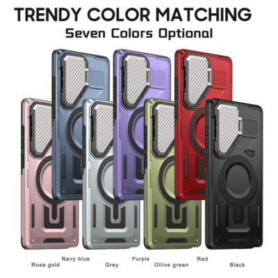 For Samsung Galaxy S25 Ultra S24 S23 A06 A16 A15 Magnetic Stand brid Case Cover