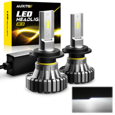 2x H7 LED Headlight Bulb Kit High Low Beam 40000LM Super Bright 6500K Cool White