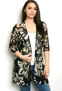 cardigan transparente preto