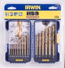 IRWIN IRW10503991 HSS Tin Pro Drill Set 15 Piece