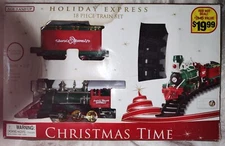 Christmas Time Holiday Express 18 Piece Train Set Sun-Mate Corp NIB 2012