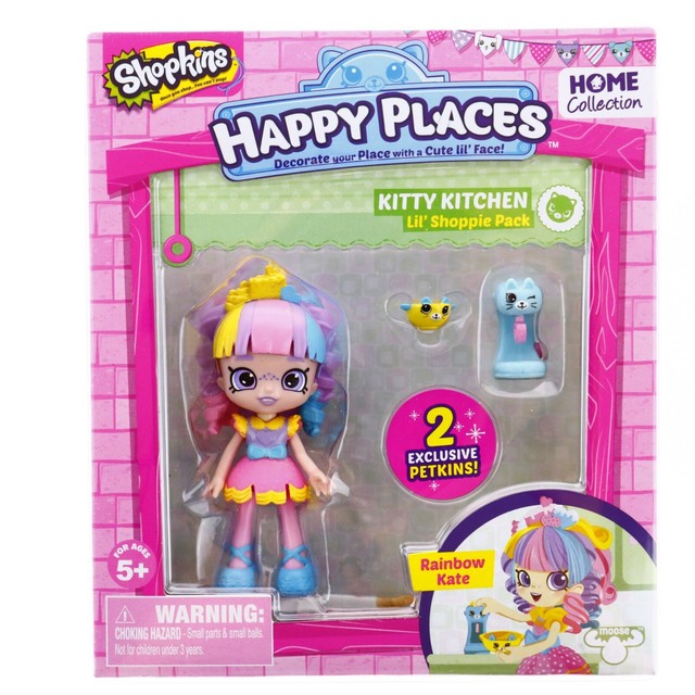 Shopkins Lil Shoppies Rainbow Kate Doll Happy PlacesKitty Kitchen Toys