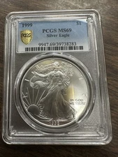 1999 $1 Silver Eagle PCGS MS 69