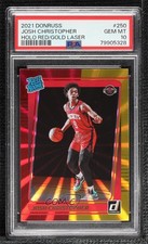 2021-22 Donruss Rated Rookie Holo Red & Gold Laser Josh Christopher PSA 10 0x5w