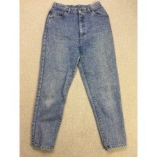 Vintage Lee High Waisted Mom Jeans Light Wash Tapered Leg Made in USA Size 14MED
