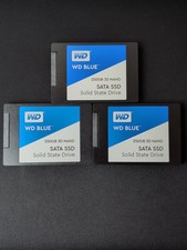 LOT OF 3 WD BLUE 250GB SSD 3D NAND SATA BL2T00A (WSD250G2B0Q-00SM50)