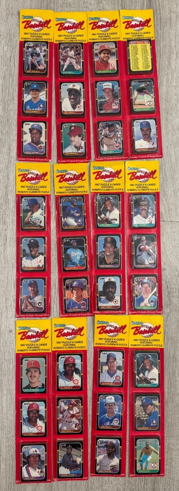 (12) 1987 Donruss Baseball Sealed Blister Packs. 900 cards. Bo Jackson on top - Image 2 of 4