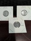 Lincoln Steel War Penny, LOT Of 3. One From Each Mint. Great Condition VF