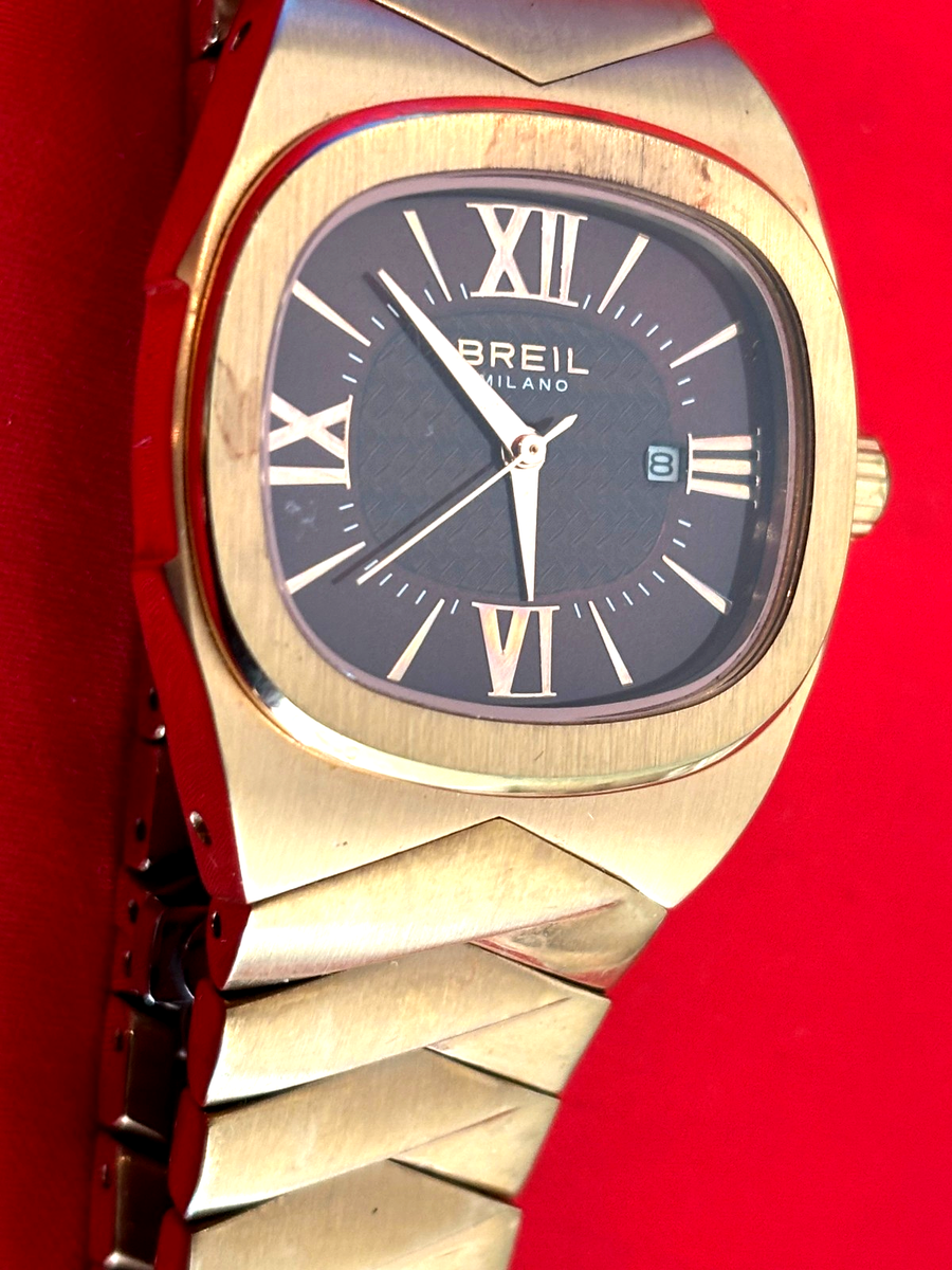 Vintage 1980s Gold Maroon BREIL MILANO BW0286 BROWN DIAL  display picture 1