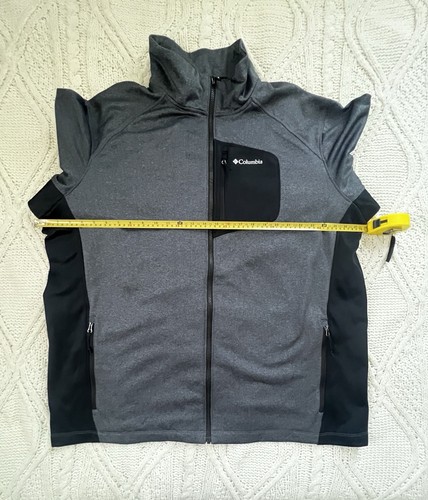 Columbia Interchange Men’s Heather Gray Black Full Zip Jacket Size 2XL - Picture 6 of 10