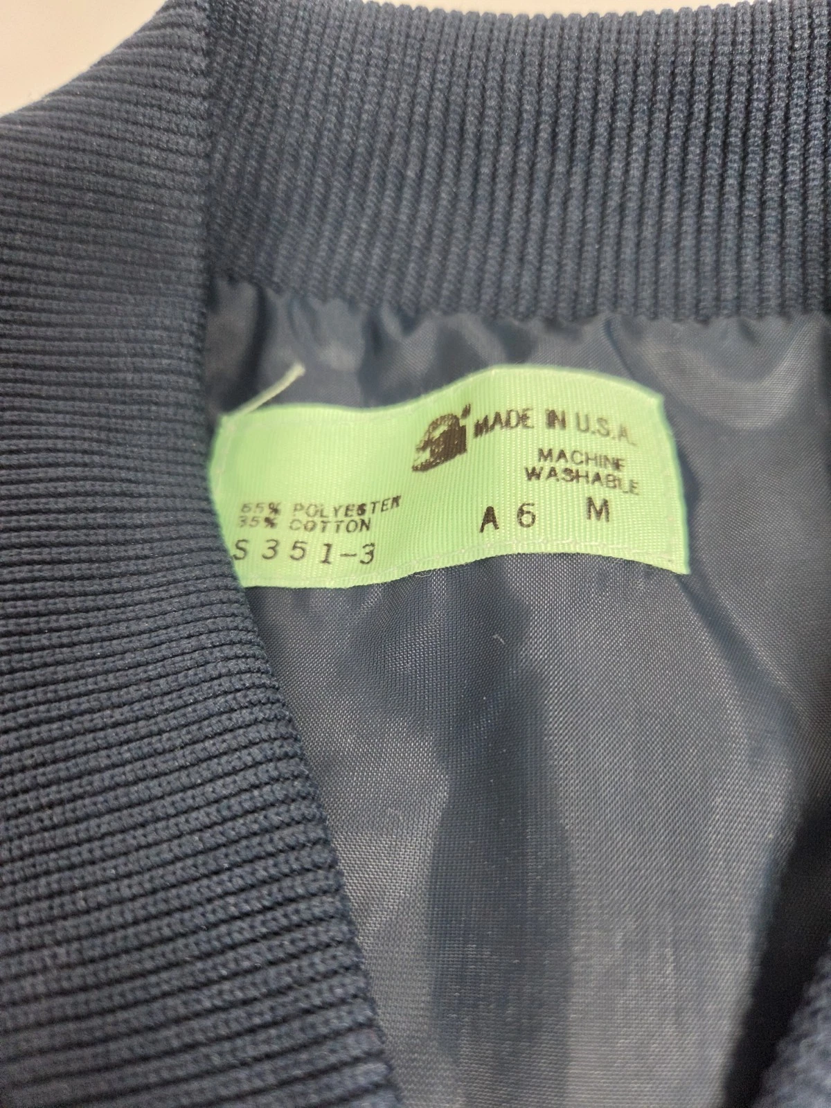Vtg 80s Nissan Tech Mechanic Work Bomber Jacket Navy Sz M USA MADE - product detail image 4