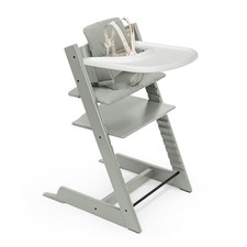 Stokke Tripp Trapp High Chair 2 Glacier Green with Tray Baby Set