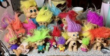 Vintage Lot Of Trolls With Various Sizes and Brands Vtg