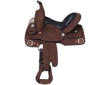 Tough 1 Western Saddle Youth Trainer Horn Leather 11" RK189Y