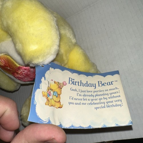 1983 Vintage Birthday Bear Care Bear 13” Kenner Plush Maverick Wrong Tag (cheer) - Picture 10 of 19