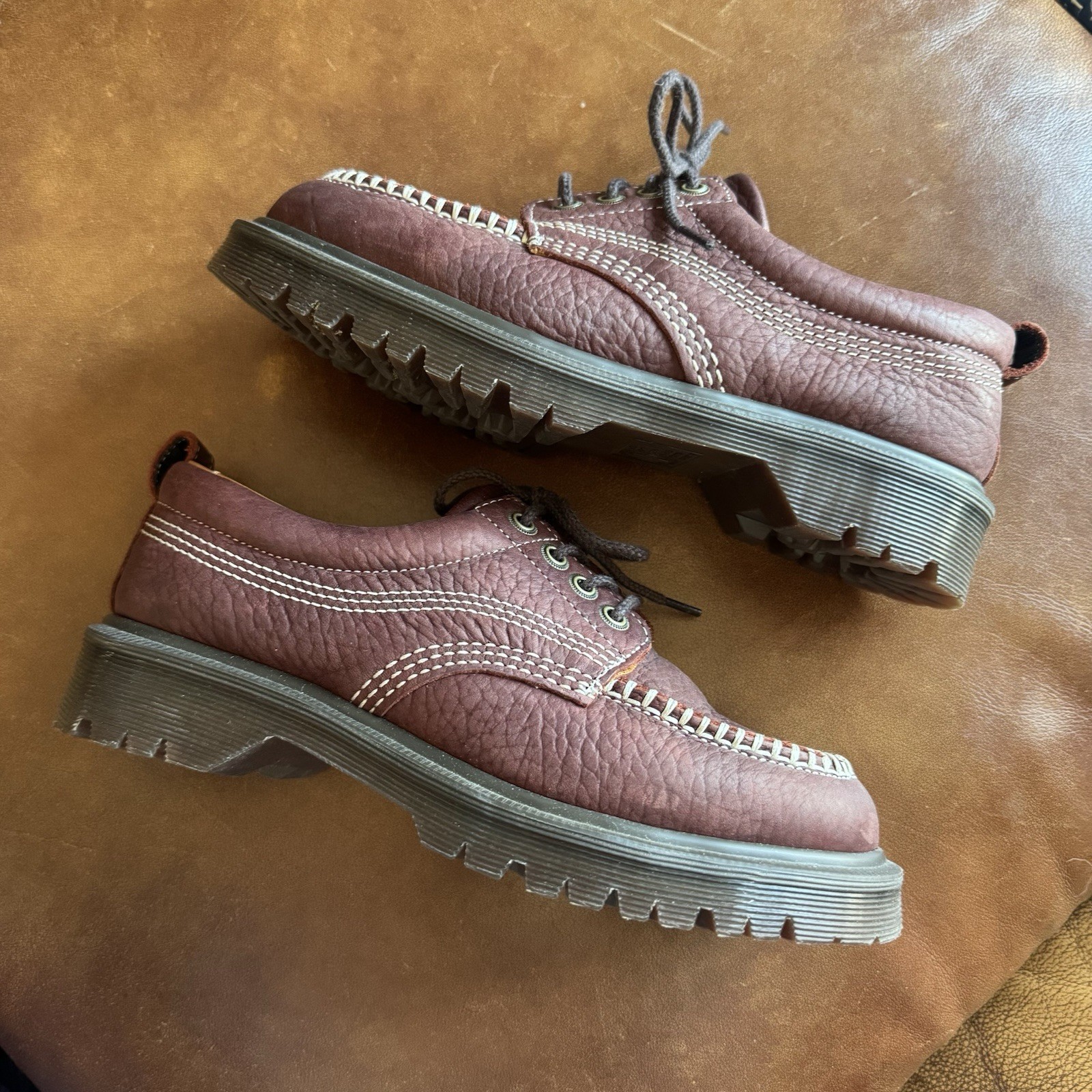 Dr Marten Lowell Lace Up Shoes, Burgundy, Size Womens UK 5 image 6