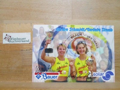 Original Autogramm Gudula Staub & Ulrike Schmidt Volleyball /// Autogramm Autogr