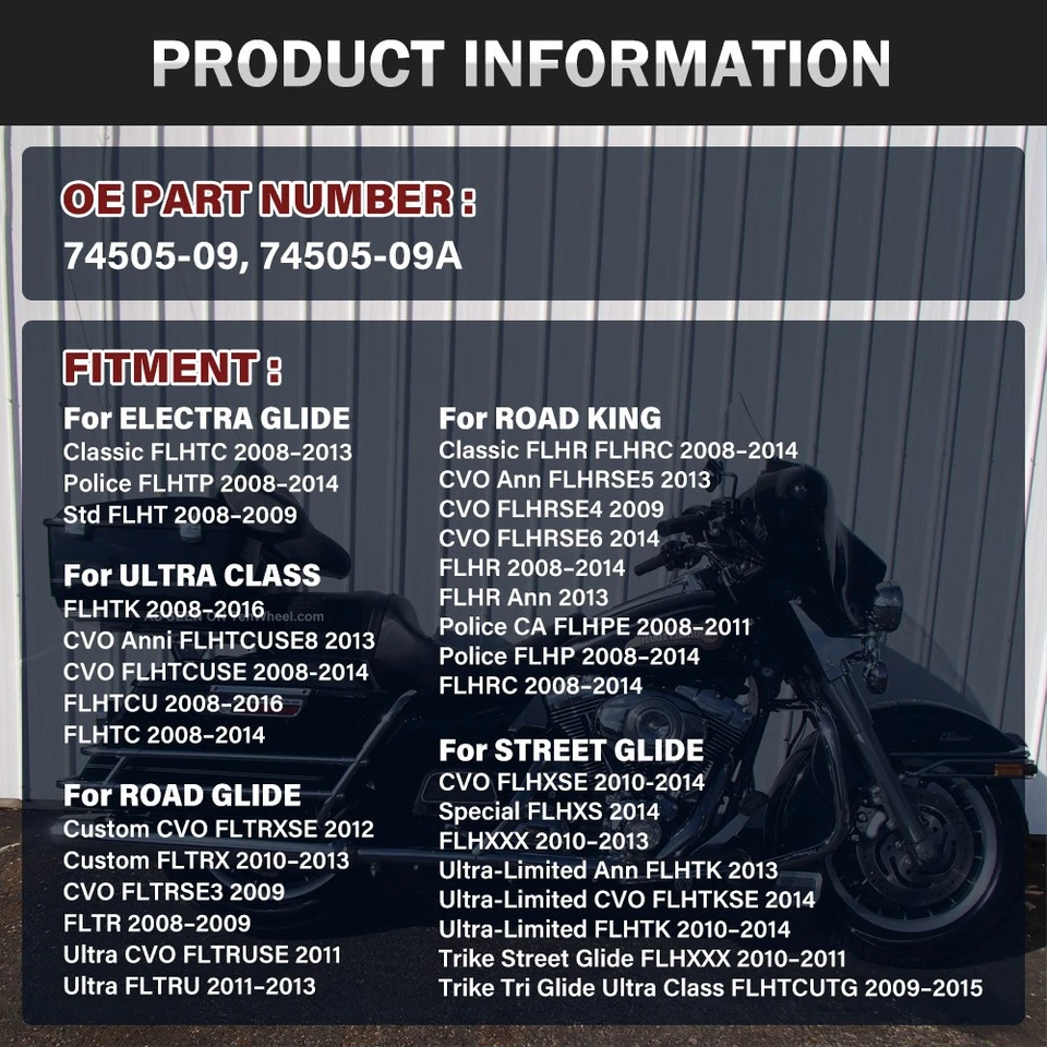 Retificador regulador de tensão 74505-09 74505-09A para Harley Touring 2009-2015 - Imagem 2 de 4