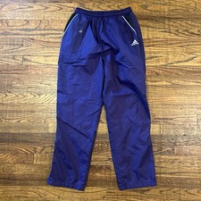 Vintage 90s Adidas Navy Purple Track Pants Ankle Zip Pants Size Large