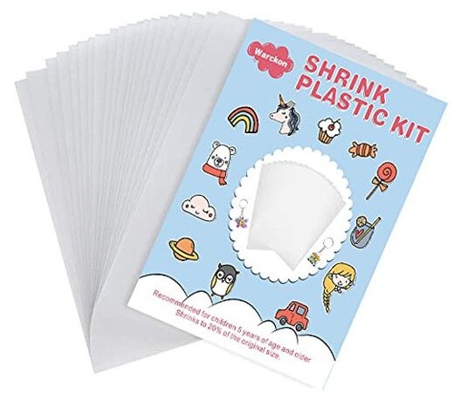 12 Pieces Printable Shrink Plastic Sheets for Ink Jet Printers, Shrink Art