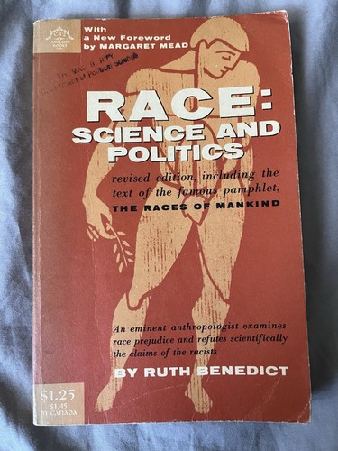 RACE: SCIENCE AND POLITICS anthropology book by Ruth Benedict with Gene Weltfish