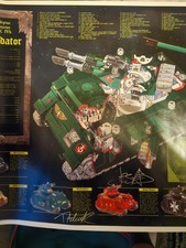 2003 White Dwarf Signed Poster Warhammer 40k Space Marine Predator