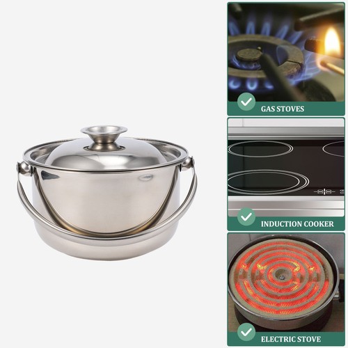 Kochtopf mit Deckel Antihaft Suppe Edelstahl Sauce für Pfanne - Bild 4 von 12