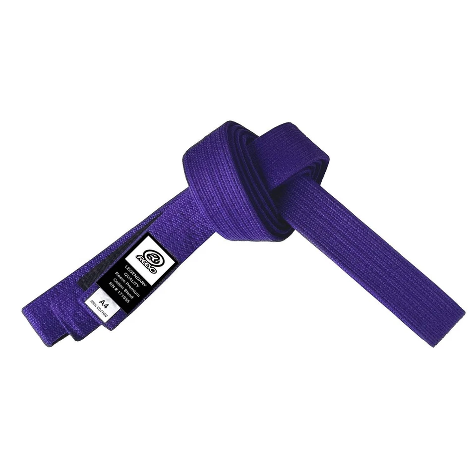 Cinturones REEVO BJJ - Algodón Premium, Cumple con IBJJF, Cinturón Brasileño de Jiu Jitsu Foto 4 de 4