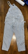 Vintage 60's Big Mac  Bib Overalls Blue Pinstripe Railroad Union Made
