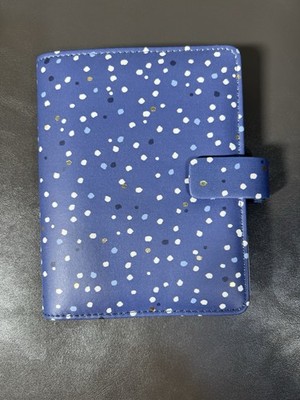 Filofax Pocket Organizer Snow Indigo Ring Planner New Other!