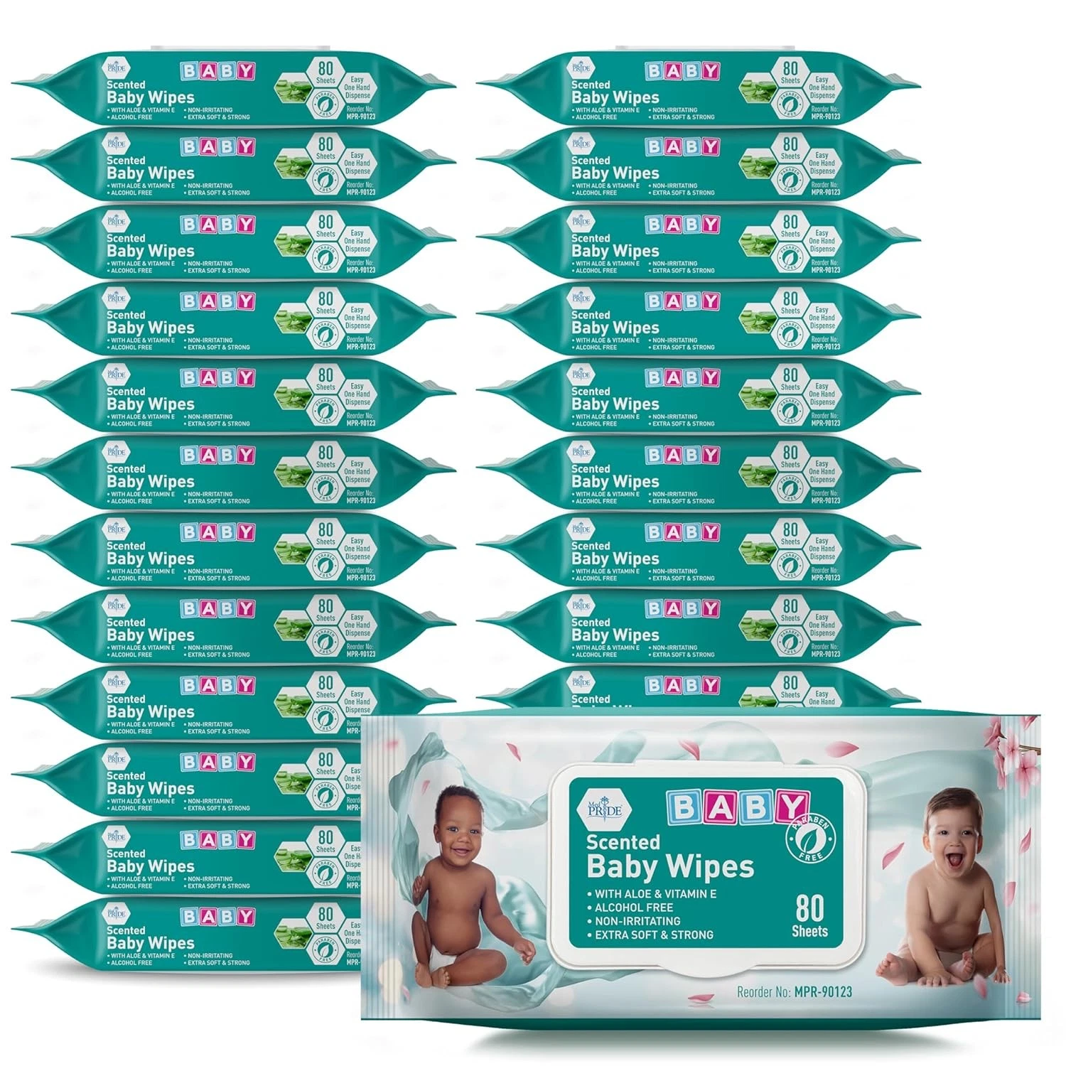 MED PRIDE Scented Baby Wipes Packs in Bulk, 1920 Count (24 X 80...
