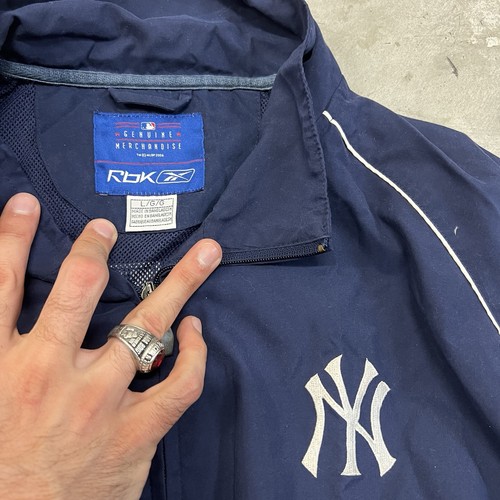 Vintage Reebok MLB Windbreaker New York Yankees Size Large Spell Out - Picture 6 of 7