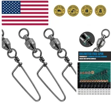 Fishing Snap Swivels Ball Bearing Swivels Fishing Tackle Saltwater & Freshwat...
