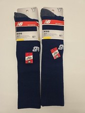 2 Pair KIDS L New Balance All Sport Stability Fit Support Over Calf Socks NAVY