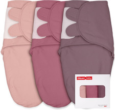 GLLQUEN BABY Girl Swaddles 0-3 Months - 3 Pack Baby Swaddles Sack for Newborn, I