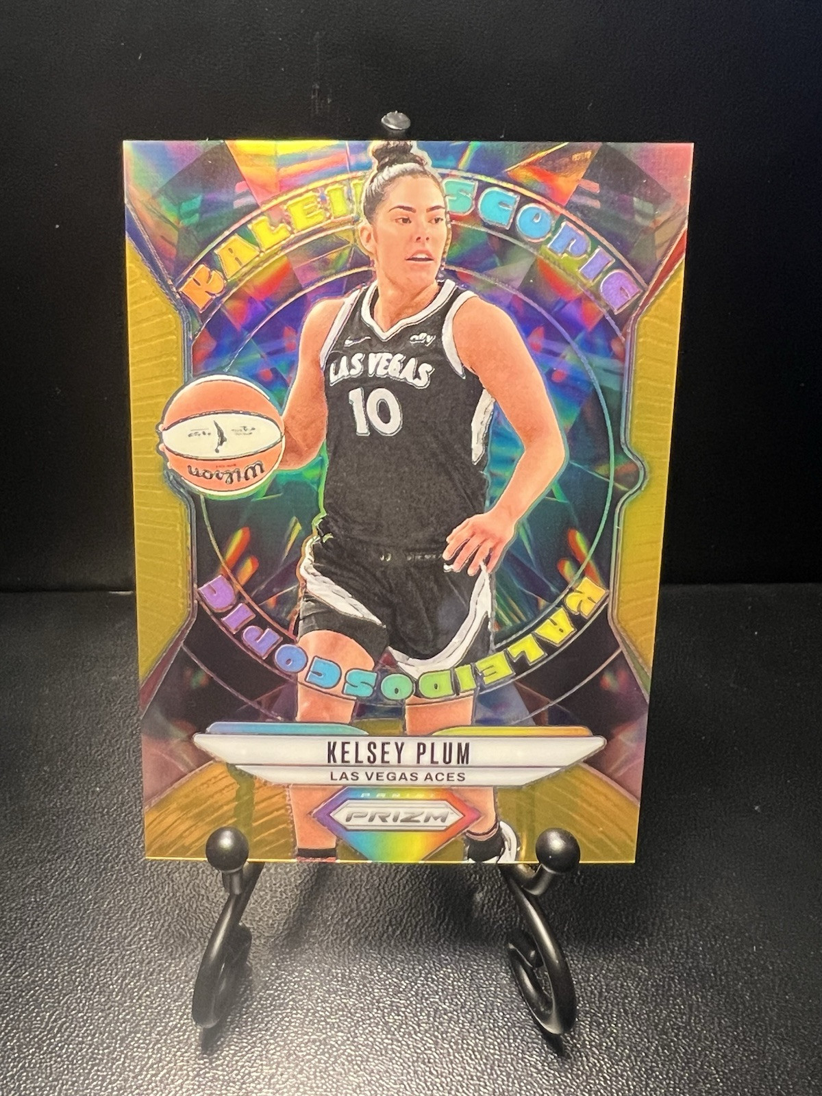 2024 Prizm WNBA Prizm Kelsey Plum Kaleidoscopic Gold Prizm 09/10 SSP Aces 🔥🔥