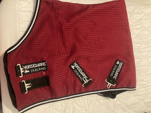 Horseware Ireland Mini Shetland 3’3 Waffle Cooler Pomegranate/Black New - Bild 10 von 10
