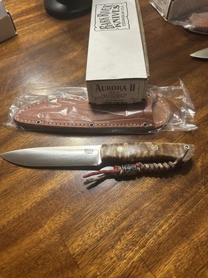 Bark River Aurora 2 CPM-3V, Dark Curly Maple Mosaic Pins And
