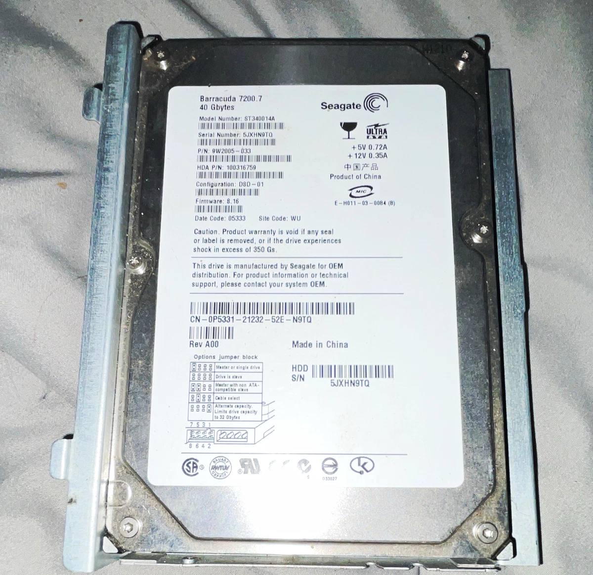 Seagate 40 GB Internal Hard Disk Drives for sale | eBay