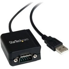 StarTech 6ft USB to Serial RS232 Adapter Cable - Black