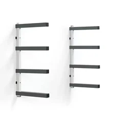 BORA Wall Mounted Storage Rack 4 Level Garage Lumber Organizer 72in Heavy Duty