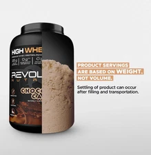 Revolution Nutrition High Whey Protein Powder 2LB Whey Isolate Gluten Free Le...