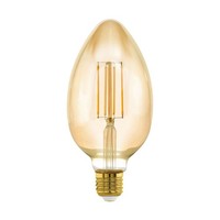 Eglo Led Filament Lampe B80 Vintage 4W = 35W E27 Gold 380Lm Extra Warmweiß 2200K