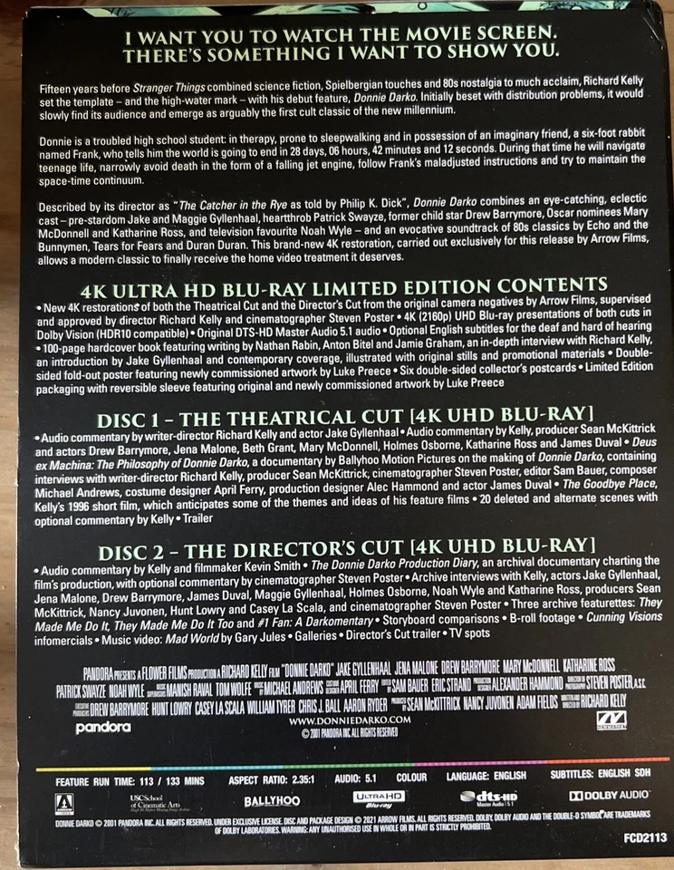 Donnie Darko 4K Ultra HD Limited Edition Box Set - Arrow Video - Image 2 of 4